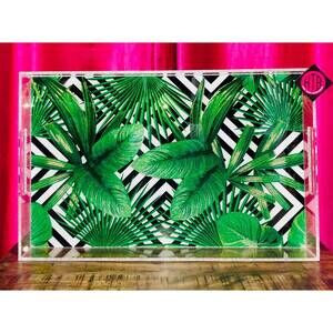 NEW HAMLET PRODUCTS 14 x 22 geometric leaf tray in leaf